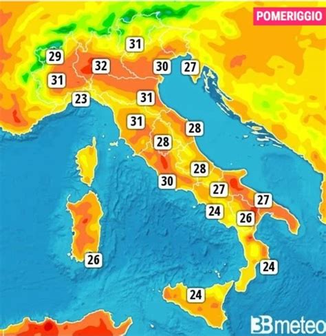 Meteo Ancora più caldo da lunedì punte di 32 34C Ecco dove 3B Meteo