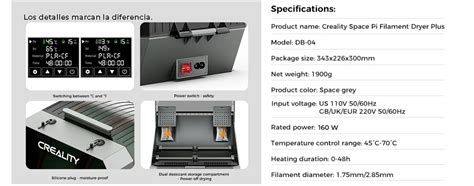 Creality Space Pi Plus Secador De Filamentos Home Maker D