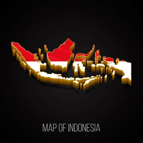 Premium Vector | 3d map of indonesia