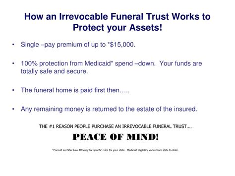 Ppt Irrevocable Funeral Trusts Powerpoint Presentation Free Download Id5901581