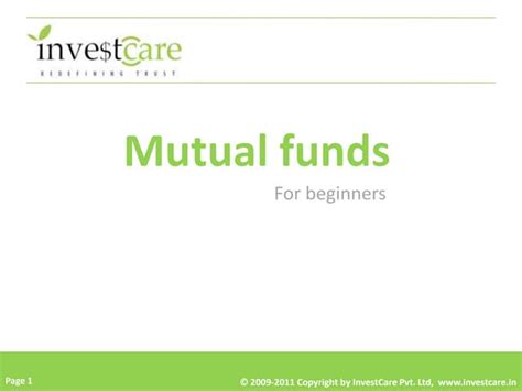 Mutual funds for beginners | PPT