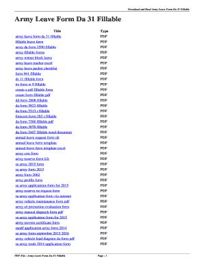 fillable  army leave form da  fillable army leave form da