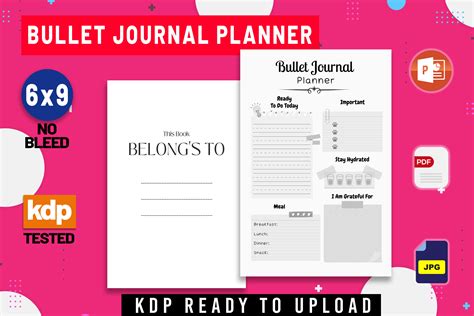 Bullet Journal Planner Graphic by KDP Studio · Creative Fabrica