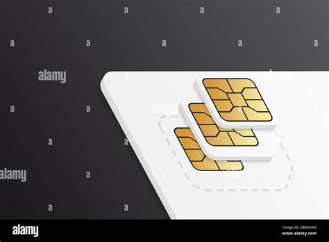 Realistic Sim Card Mockup Mobile Phone Sim Card In Different Sizes