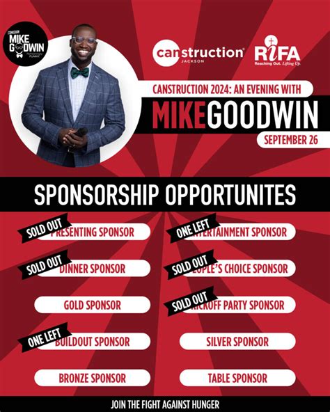 Rifa Announces Canstruction 2024 An Evening With Mike Goodwin Wbbj Tv