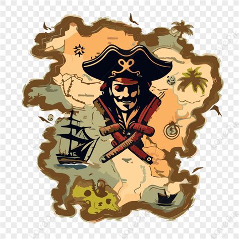 Pirate Map Vector,cartoon,sticker PNG Transparent Background And Clipart Image For Free Download ...