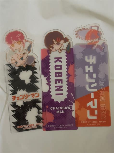 Wtt Wts Chainsaw Man Bookmark Makima Kishibe Kobeni Denji Power