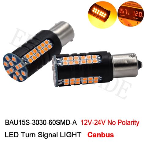 Pcs Amber Yellow Canbus W Lamps Bau S Py W Py Led