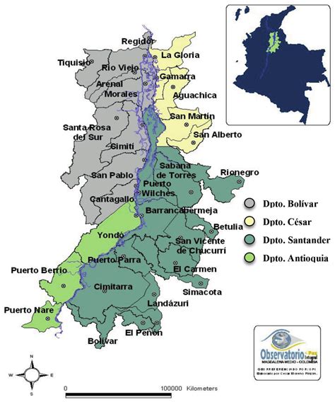 MAPA REGIÓN DEL MAGDALENA MEDIO Download Scientific Diagram