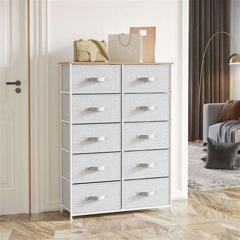 Yitahome Fabric Dresser Drawers Storage Tower For Bedroom Metal