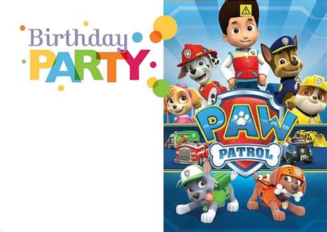 Paw Patrol Printables For Birthday Printable Ilacollection Ideas