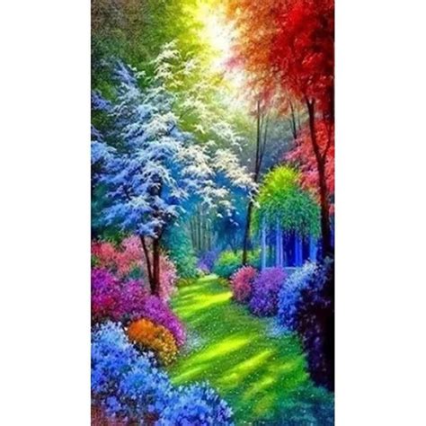 Diamond Painting Paysage Dessin Animé Forêt Peinture Diamant Adaptée