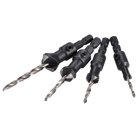 KATUR 4pcs Countersink Drill Bit Quick Change Hex Shank Screw Tool 2