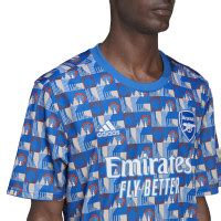 Adidas Arsenal X TFL Pre Match Trainingsshirt 2021 2022 Blauw Rood