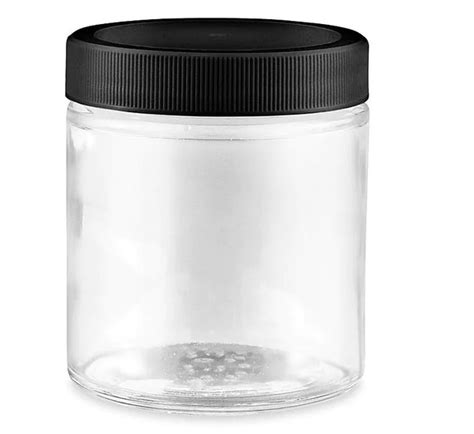 Straight Sided Glass Jars 4 Oz White Plastic Lid 24 Case