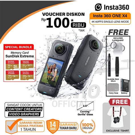 Jual Insta360 X4 8k Action Camera Insta 360 One X 4 Garansi Resmi Shopee Indonesia