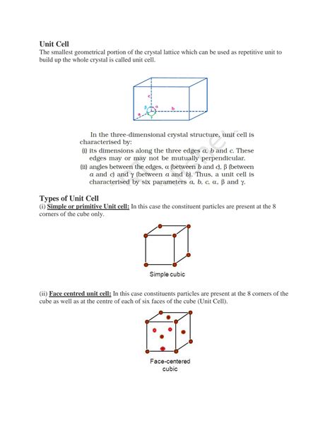 SOLUTION: Types of unit cell - Studypool