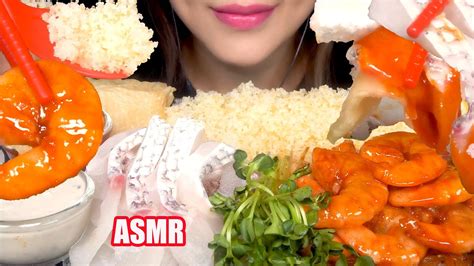 Tobiko Eggs Buldak Shrimp Red Snapper Sashimi Asmr Mukbang 참돔회 불닭새우 날치알