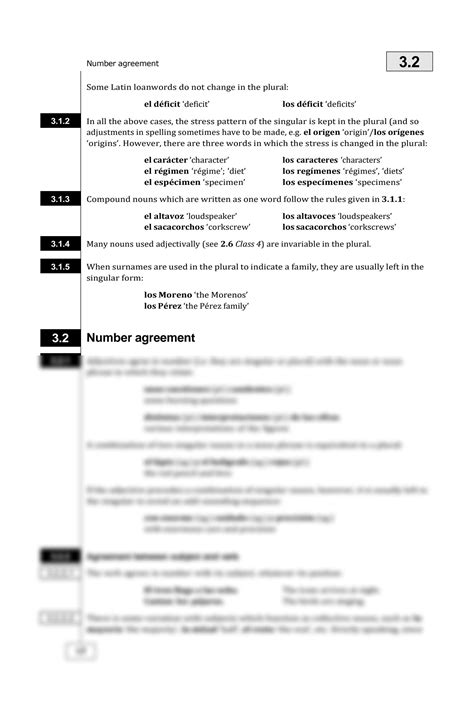 Solution Spanish Grammar Plurals And Number Agreement Studypool