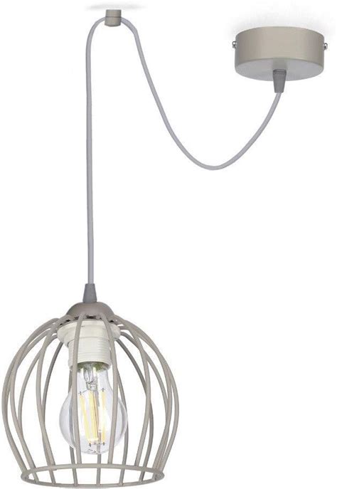 Lm Lighting Lmlighting Lampa Wisząca Pająk Druciak Diamond Owal Szary 1