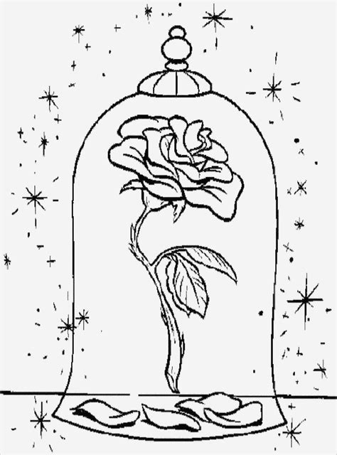 Beauty And The Beast Rose Coloring Pages