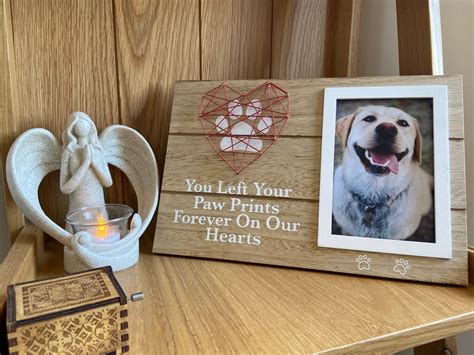 4"x6" Pet Memorial Picture Frame with Paw Prints & Woven Heart Design – OakiWay