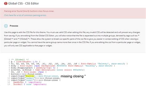 Common Css Parser Errors Parsing Errors Found Knowledge Center