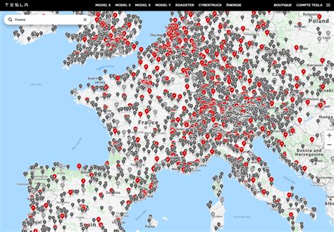 Tesla Met Jour Sa Carte Des Superchargeurs Avec Les Nouvelles