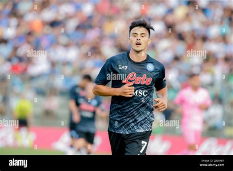 Ssc Napoli S Macedonian Midfielder Eljif Elmas Looks During Friendly