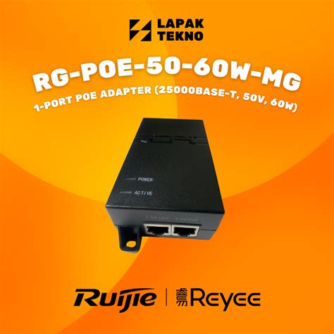 Jual RUIJIE RG POE 50 60W MG 1 Port PoE Adapter 25000Base T 50V 60W