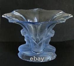 Walther Sohne Vase Art Deco Windsor Blue Naked Women Germany