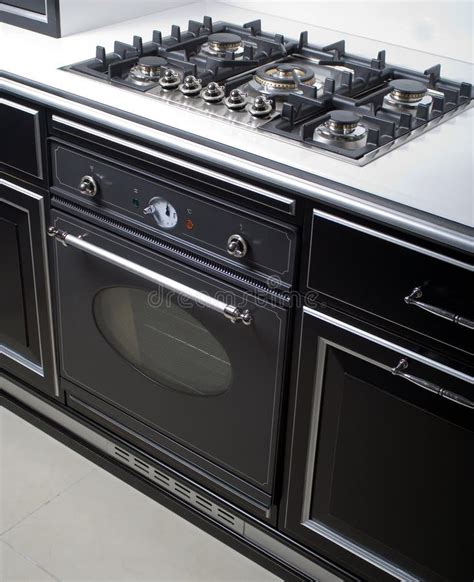 Modern gas stove and oven stock image. Image of stove - 5643239