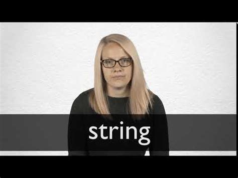 string definition  meaning collins english dictionary