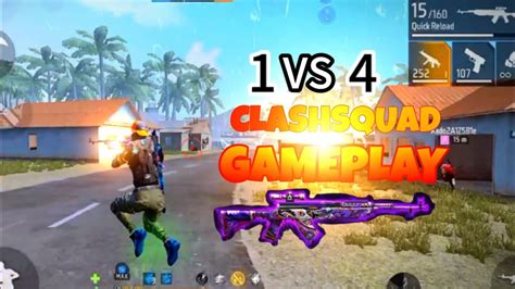 Clash Squad Ranked 1 Vs 4 Clutch Only One Tap Headshots Magical Gameplay Garena Free Fire Youtube