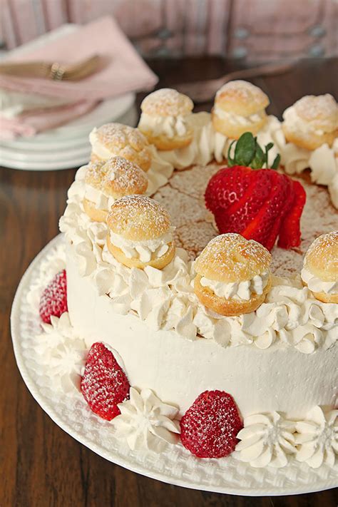 Strawberry Cream Puff Choux Cake Creative Culinary A Denver