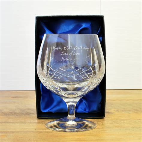 Mayfair 24% Lead Crystal Engraved Brandy Glass