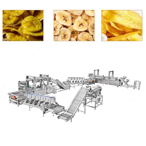 Fully Automatic Crispy Fried Snack Food Plantain Chips Production Line