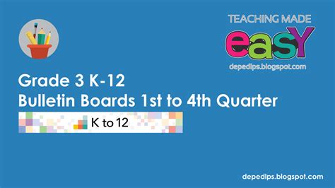 Grade 5 K 12 Bulletin Boards 4th Quarter All Subjects Deped Lps Images