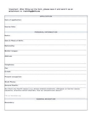 Fillable Online Celta Application Form Pdf Fax Email Print Pdffiller