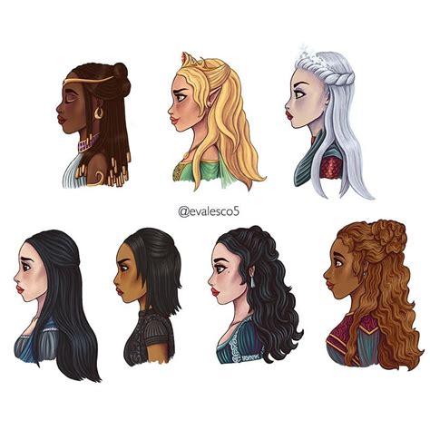 Jenna On Instagram Finally The Portraits Of The Throne Of Glass Ladies Are All Finished And