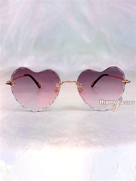 MILA Rimless Heart Sunglasses Heart Sunglasses Sunglasses Heart