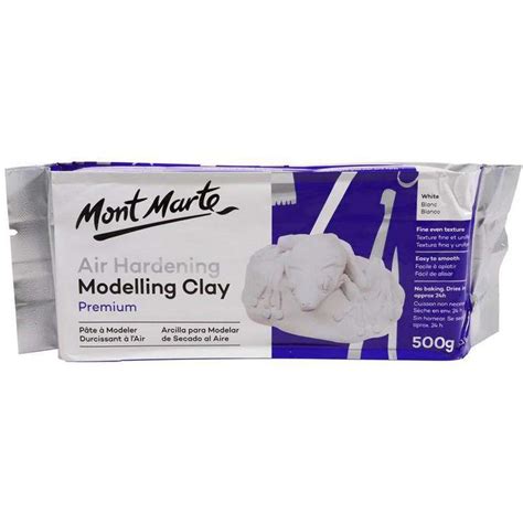 Buy Onilne Mont Marte Premium Air Hardening Modelling Clay White 500gms