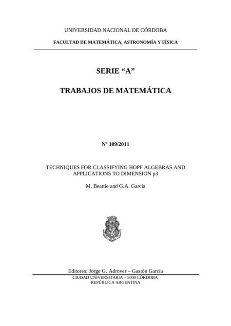 PDF SERIE A TRABAJOS DE MATEMÁTICA FAMAF PDF fileSERIE A