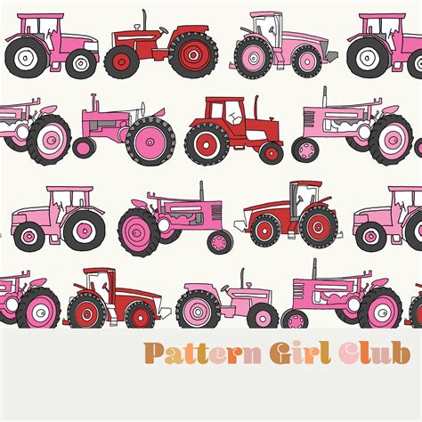 Vintage Tractors Hand-drawn Farm Illustration Seamless Repeat - Etsy