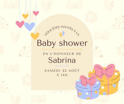 baby shower modèles gratuits à personnaliser Canva