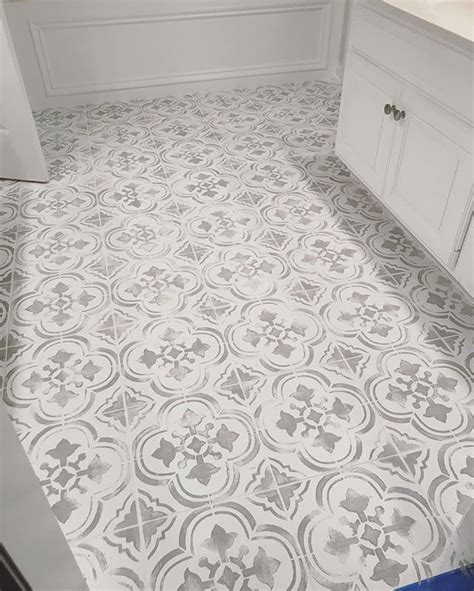 How To Use Tile Stencils Wallpops Floor Tiles