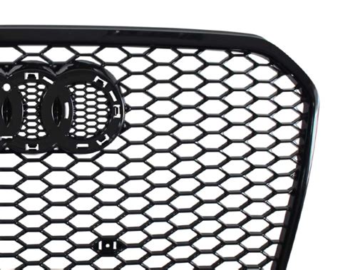 RS6 Style Honeycomb Hex Mesh Front Bumper Grille