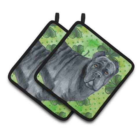 Caroline S Treasures Cane Corso St Patrick S Pair Of Pot Holders