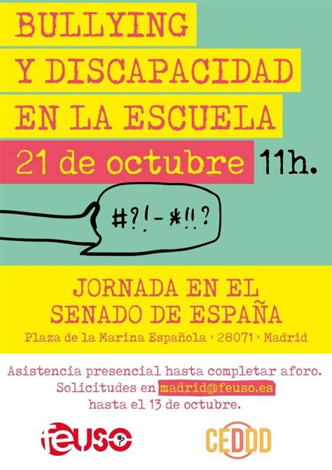 De Octubre Jornada En El Senado Sobre Bullying Y Discapacidad En La