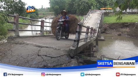 Tergerus Banjir Jembatan Antar Desa Di Lamongan Ambruk